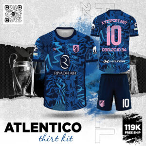 Áo Bóng Đá Atletico Third Kit 2024 Màu Tím Than Cá Tính