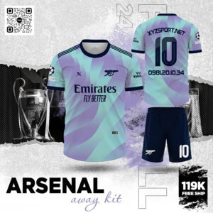 Áo Đấu Arsenal Away Kit 2025 - Màu Xanh Ngọc Cá Tính