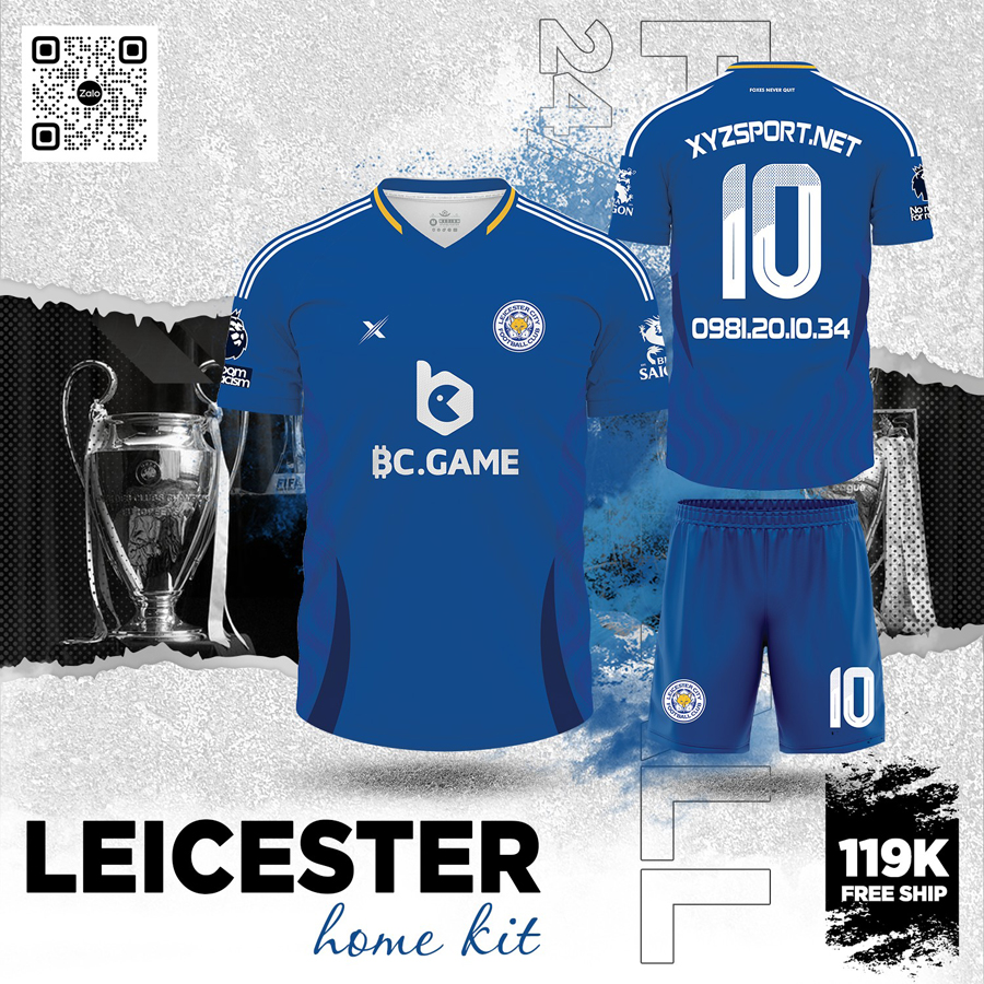 Leicester City Home Kit 2024 - Xanh Bích