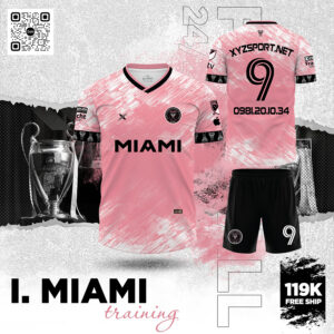 Áo Bóng Đá I. MIAMI Training Màu Hồng Nhạt – Cá Tính Và Phá Cách