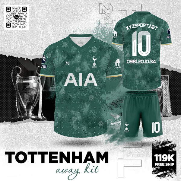 Mẫu Áo Đấu Tottenham Away Kit Màu Xanh Real – Đột Phá Với Phong Cách Cá Tính