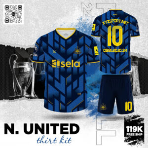 Bộ Quần Áo Bóng Đá Newcastle United Third Kit 2024 Màu Tím Than
