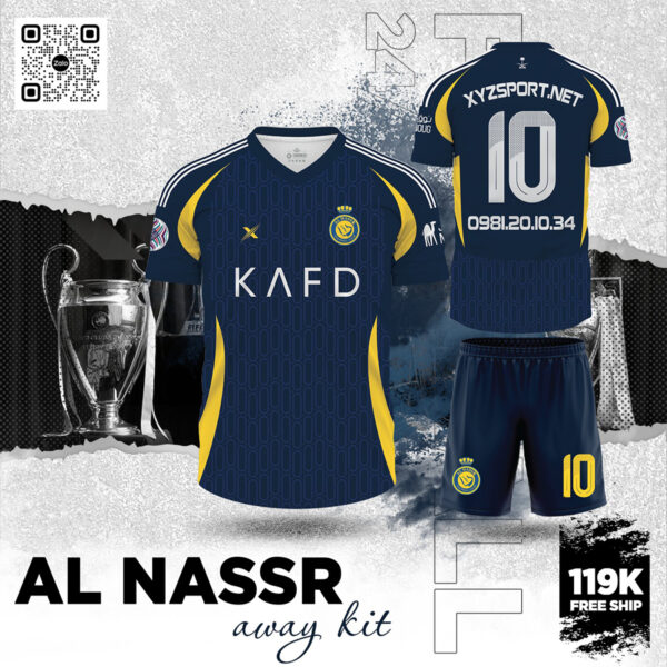 Áo Đấu Al Nassr Away 2025 Màu Tím Than
