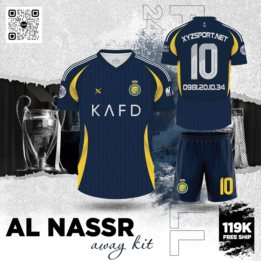 Áo đấu Al Nassr Away 2025 Màu Tím Than
