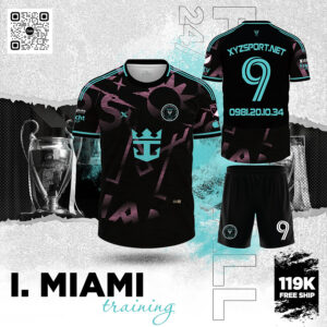 Áo Tập Luyện Inter Miami Màu Đen Cá Tính – I. MIAMI Training