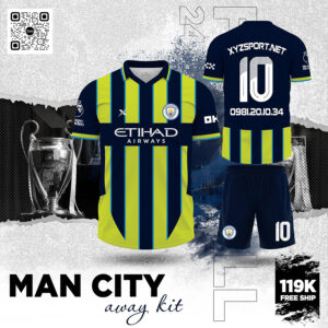 Áo Đấu Sân Khách Manchester City 2025 Màu Tím Than