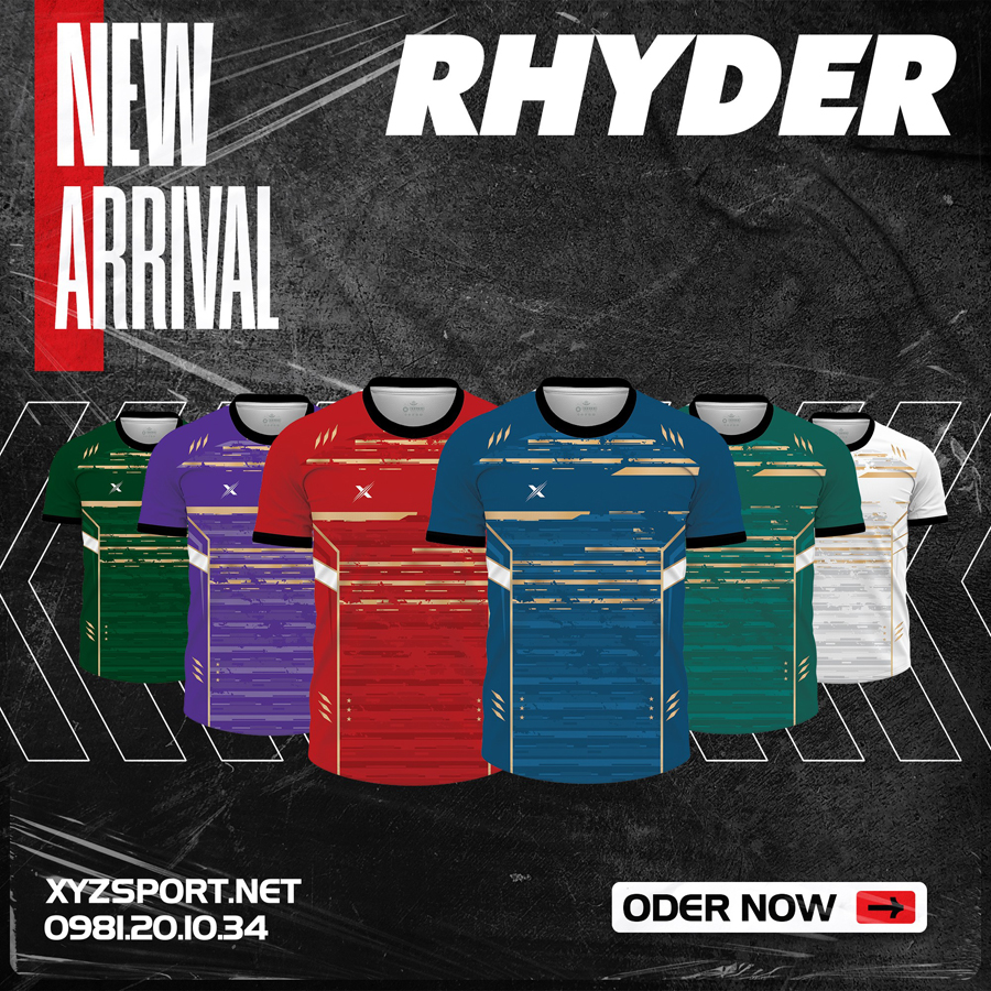Mẫu Áo Đấu Không Logo XYZ-RHYDER Phong Cách