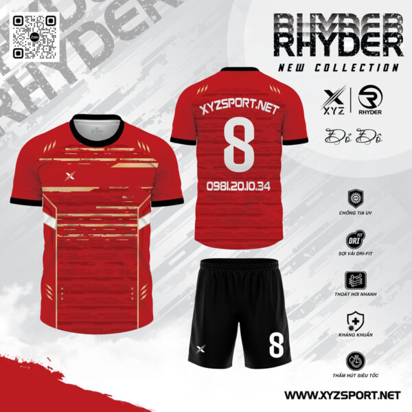 Mẫu Áo Đấu Không Logo XYZ-RHYDER Phong Cách - Ảnh 2