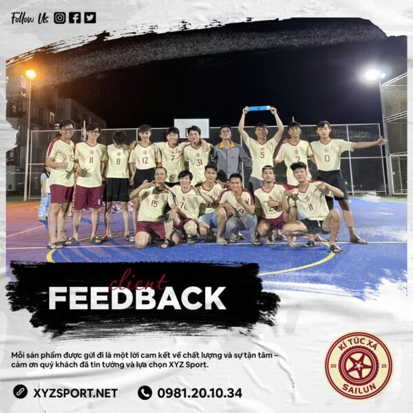 Feedback Áo Đội Bóng Màu Kem Phối Đỏ Đô– Thiết Kế Tinh Tế, Chất Liệu Thoáng Mát