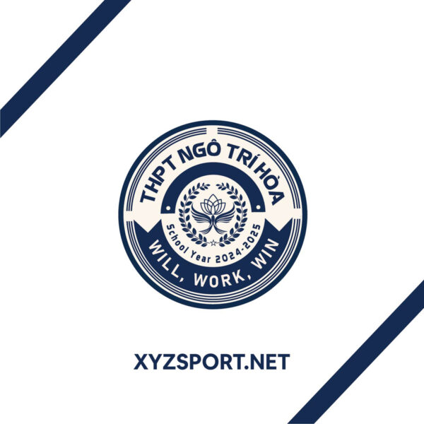 Mẫu Logo Thiết Kế THPT Ngô Trí Hòa Màu Tím Than - Tự Hào Và Gắn Kết