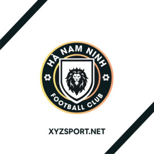 Thiết Kế Mẫu Logo Hà Nam Ninh Football Club Màu Đen Phối Trắng Cam - Biểu Tượng Sức Mạnh Bền Bỉ