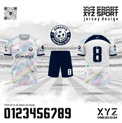 Maket Demo Áo Đấu Thể Thao Màu Trắng Đẹp