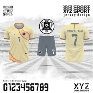 Demo Áo Đấu FC 09 Màu Vàng Kem – Thiết Kế Trẻ Trung, Năng Động
