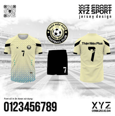 Demo Thiết Kế Quần Áo Bóng Đá Thận Niệu Plus Màu Vàng Kem – Cá Tính Và Thanh Lịch