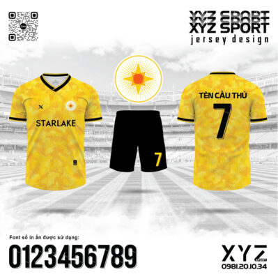 Mẫu Demo Quần Áo Đá Bóng Màu Vàng Nổi Bật Cá Tính