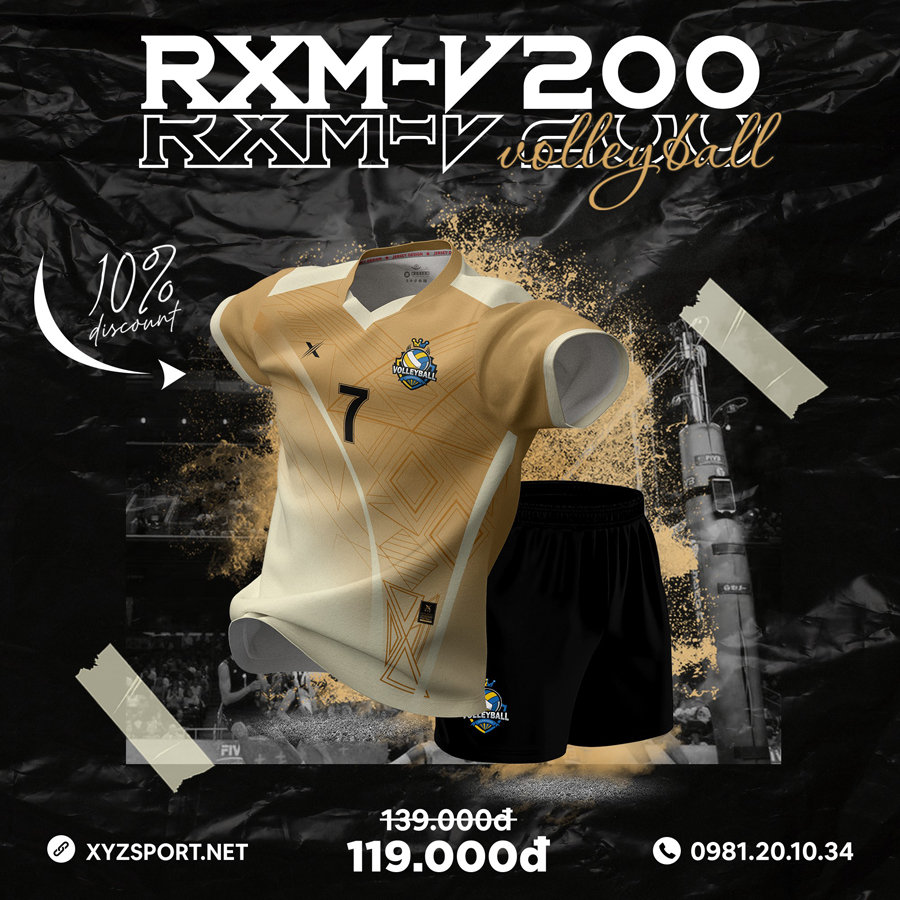 Áo RXM-V200 Vàng Đồng Sang Trọng và Năng Động