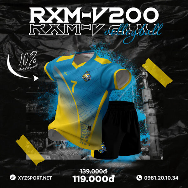 Bộ Đồ Thi Đấu RXM-V200 Màu Xanh Ya Năng Động