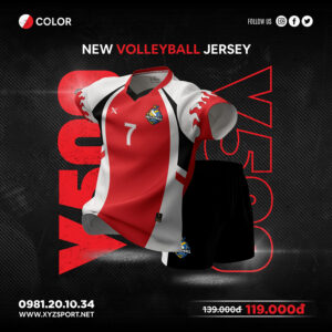 Quần Áo Bóng Chuyền V500 Màu Đỏ Năng Động