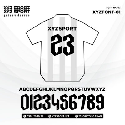 Font In Ấn XYZFONT-01 Sáng Tạo,Tạo Sự Khác Biệt