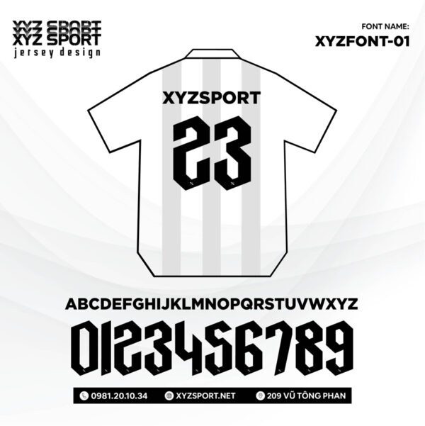 Font In Ấn XYZFONT-01 Sáng Tạo,Tạo Sự Khác Biệt
