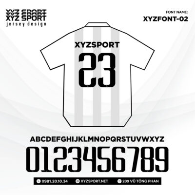 Font Số XYZFONT-02 Phong Cách Nổi Bật