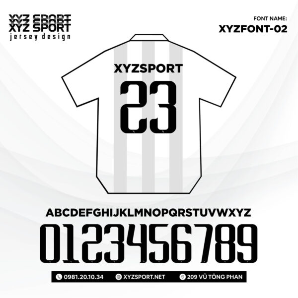 Font Số XYZFONT-02 Phong Cách Nổi Bật