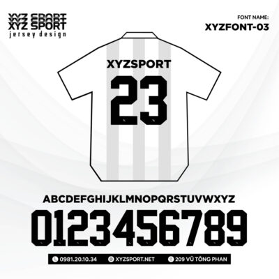 Ra Mắt Font Số In Ấn Đẹp Độc XYZFONT-03 Đơn Giản, Dễ Đọc