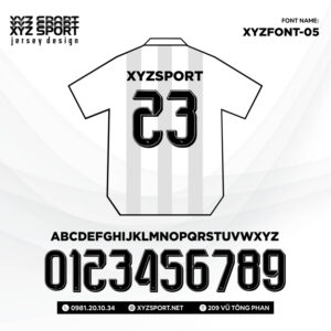 Font Số In Ấn Khác Biệt Mã XYZFONT-05
