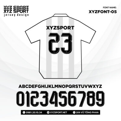 Font Số In Ấn Khác Biệt Mã XYZFONT-05
