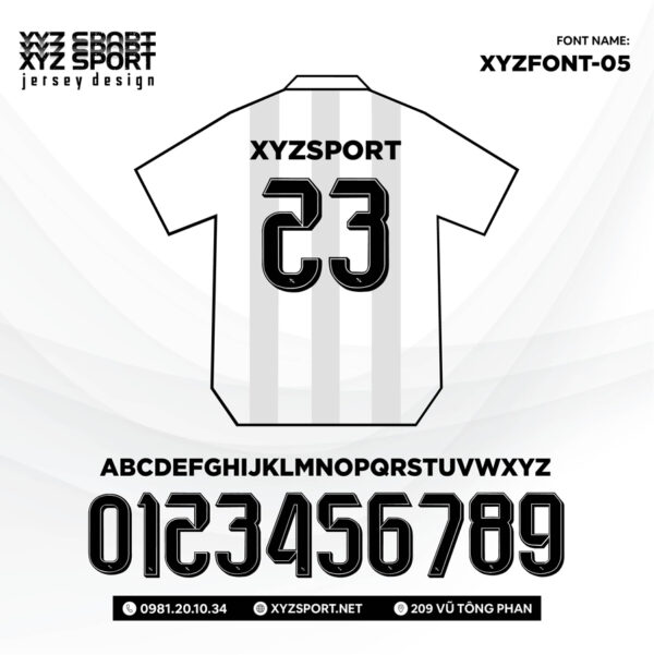Font Số In Ấn Khác Biệt Mã XYZFONT-05