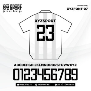 Mẫu Font In Ấn Mã XYZFONT-07 Độc Lạ