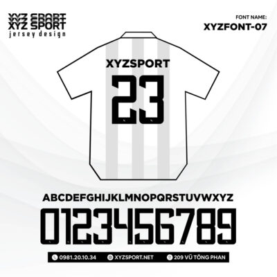 Mẫu Font In Ấn Mã XYZFONT-07 Độc Lạ