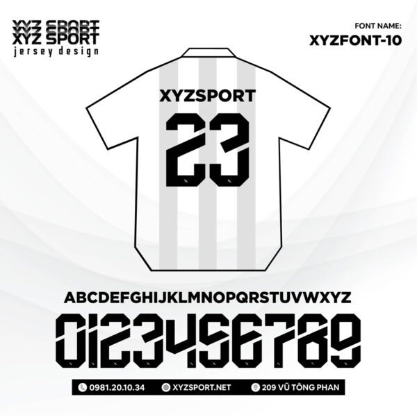 Mẫu Font XYZFONT-10 Nổi Bật