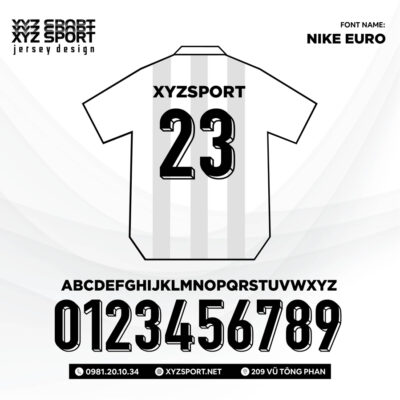 Font Số XYZ-FONT-14 Tinh Tế,Phong Cách Thể Thao