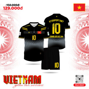 Áo Đấu Thể Thao Màu Đen VIETNAM Nổi Bật