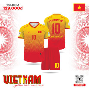 Áo Tập Thể Thao HA PRO XYZ – Phiên Bản Vietnam Gradient Màu Vàng Đỏ