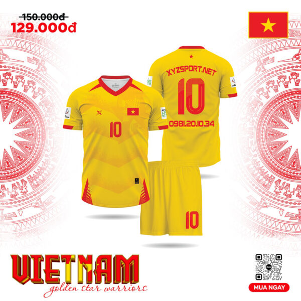 Đồng Phục Bóng Đá Việt Nam Màu Vàng – Golden Star Warriors
