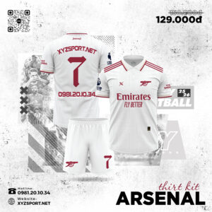 Áo Đấu Arsenal Third Kit 2025/26 Màu Trắng Thanh Lịch