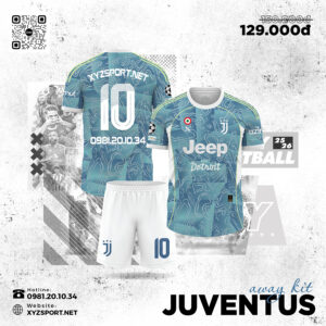 Áo Đấu Juventus Away 2025/26 Màu Xanh Ngọc Nổi Bật