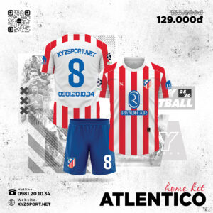 Đồng Phục Thể Thao Atletico Madrid Màu Đỏ Phối Trắng – HA PRO 25/26