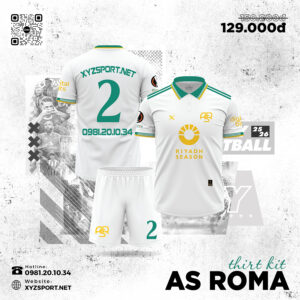 Thirt Kit AS Roma 25/26 Màu Trắng - Thiết Kế Tối Giản, Tinh Tế