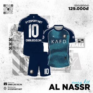 Al Nassr Away Kit 25/26 Màu Xanh Navy Lịch Lãm