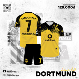 Mẫu Quần Áo Thể Thao Dortmund Màu Vàng-Đen 2025/26 Home Kit