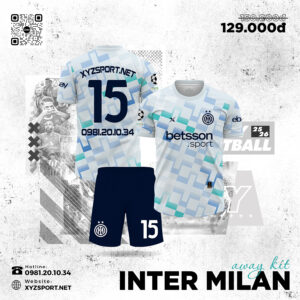 Sét Đồ Áo Đấu Inter Milan Away Kit 25/26 Màu Xám Độc Lạ