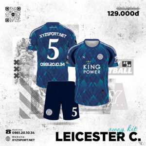 Áo Đấu Leicester City Sân Khách 2025/26 Màu Tím Than Đậm Cá Tính