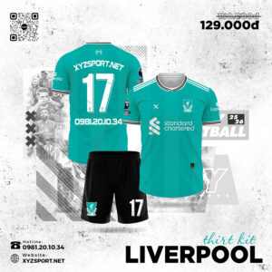 Áo Bóng Đá Liverpool Third Kit 2025/2026 - Xanh Ngọc Cá Tính