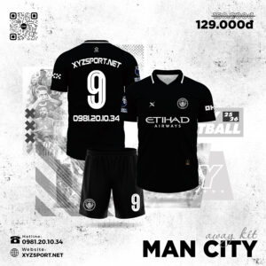 Áo Đấu Sân Khách Man City Màu Đen 2025/2026
