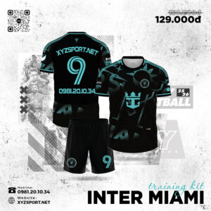 Bộ Đồ Thể Thao Inter Miami Training 2025  Màu Đen Huyền Bí