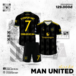 Đồ Thi Đấu Manchester United 25/26  Màu Đen Sang Trọng