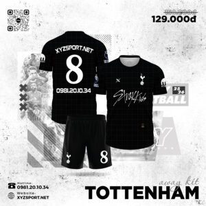 Áo Đấu Tottenham Away 2025/26 Màu Đen - Cá Tính Mạnh Mẽ Và Thời Trang Đỉnh Cao